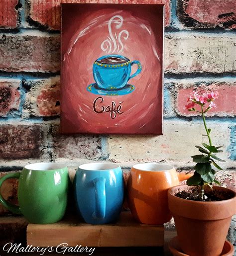 coffee painting on canvas